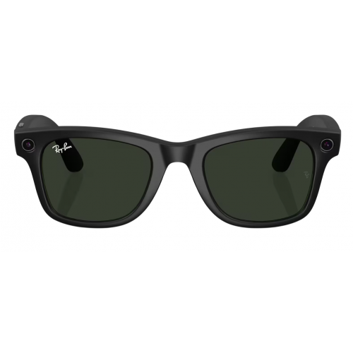 Умные очки Ray-Ban Meta* Wayfarer Gen 1 Matte Black, Фотохромные линзы Clear Transitions Graph.Green (RW4012), размер M